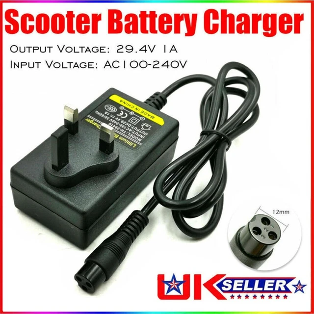 BATTERY CHARGER 24V For Electric Razor Scooter E100/150/125 Trikke E2 X