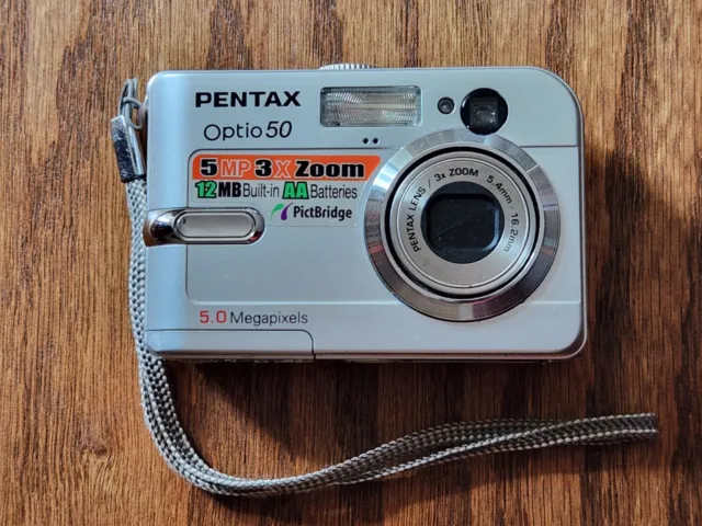 Pentax Optio 50 5.0MP Compact 3x Zoom Digital Camera - Camera Only