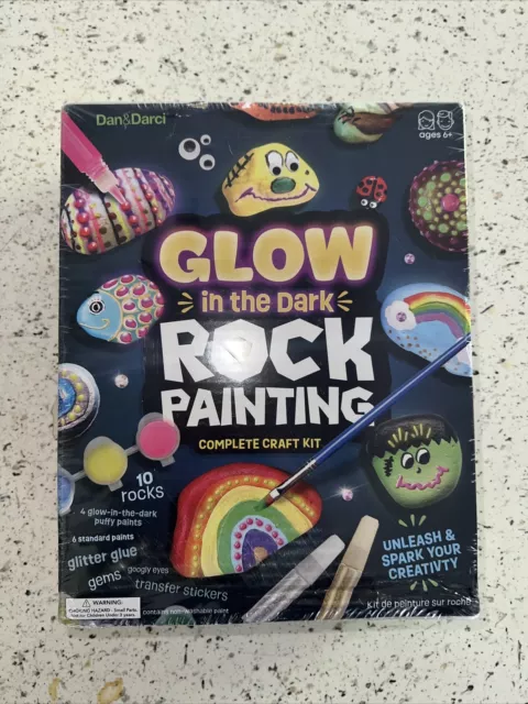 Kids Rock Painting Kit - Glow in The Dark - Arts & Crafts