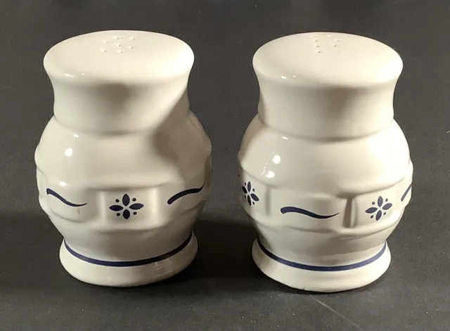 Longaberger Pottery Woven Traditions Red Salt & Pepper Set