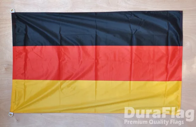 GERMANY DURAFLAG with D-RINGS 150cm x 90cm 5X3 HIGH QUALITY FLAG GERMAN