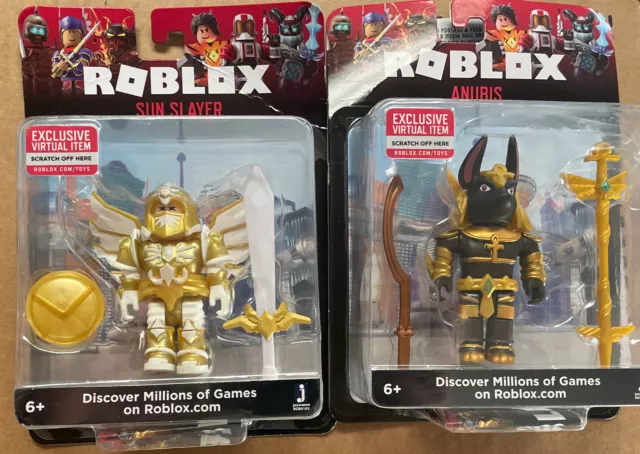 Roblox Action Collection - Steampunk, Simoon68 Golden God + chillthrill709  Two Figure Bundle [Includes 2 Exclusive Virtual Items]