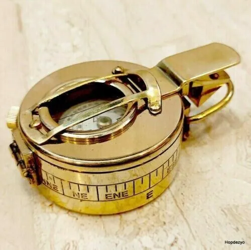 Military Nautical Compass Brass Kelvin & Hughes Working Handmade Designer