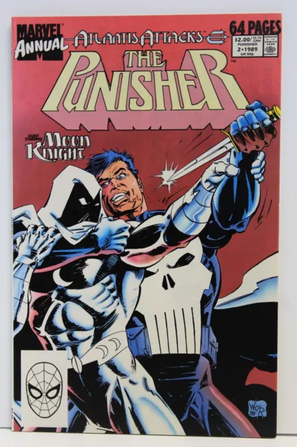 Marvel The Punisher #2 (1990) Battle of Moon Knight Atlantis Attacks Comic