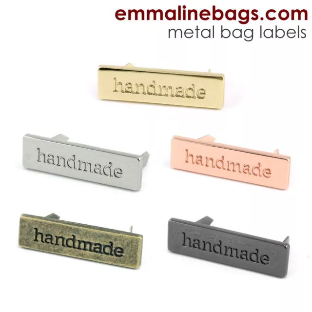 Emmaline Bags 'Handmade' labels - range of finishes ideal for bag making