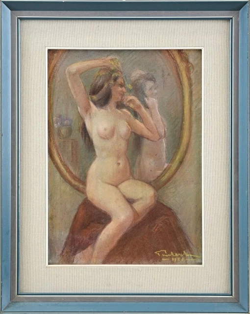 Giuseppe Palanti (1881-1946) - Nudo alla specchio- Certificazione di autenticità