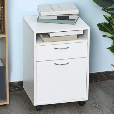 schedario in metallo per ufficio domestico dal design antiribaltamento A4 Letter Moderno schedario con rotelle con serratura e telaio per appendere per formato Legal YOLEO Cassettiera da Ufficio 