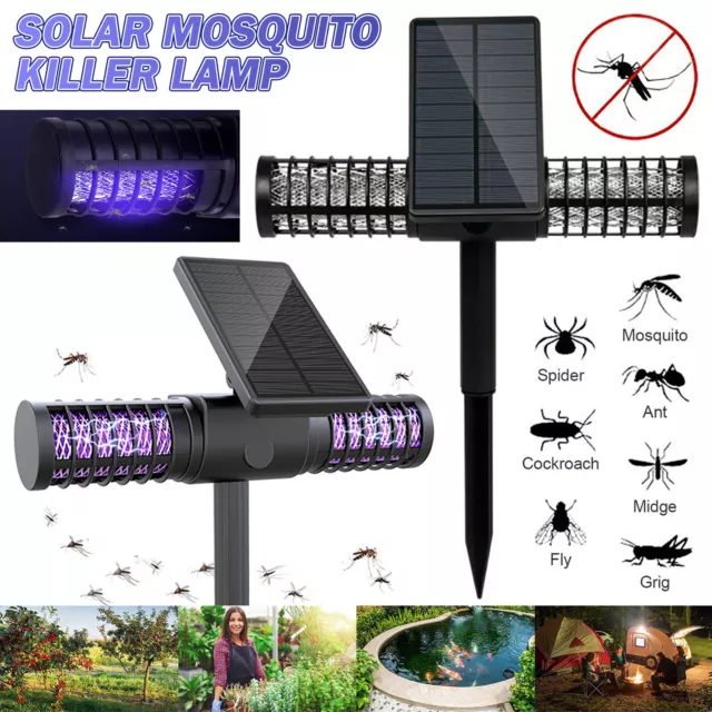 Solar Insect Killer Bug Zapper Light Camping Mosquito Killer USB Powered Lamp