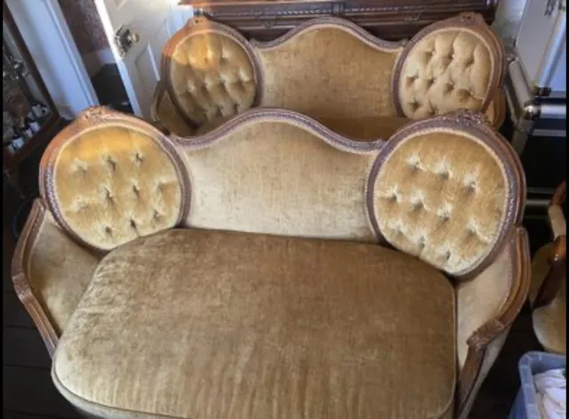 antique sofa and chairs