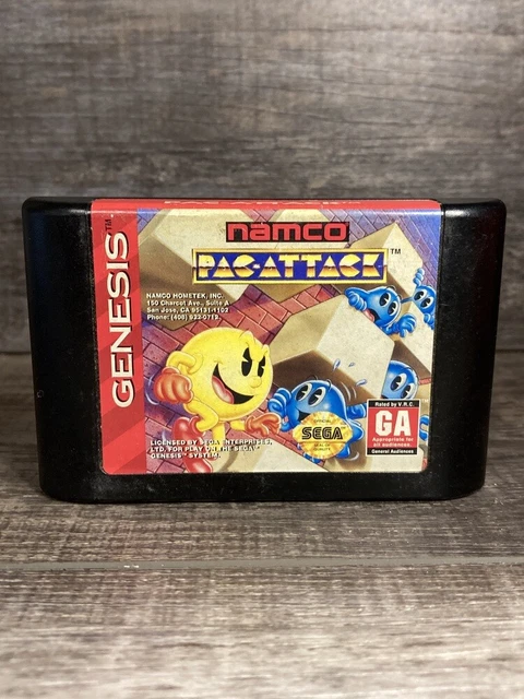 PAC-ATTACK SEGA GENESIS Complete W/ Manual CIB Namco Tested