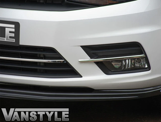 FITS VW CADDY & MAXI 15>21 MK4 LOWER 3Pcs FRONT GRILLE S.STEEL GRILL CHROME TRIM 3