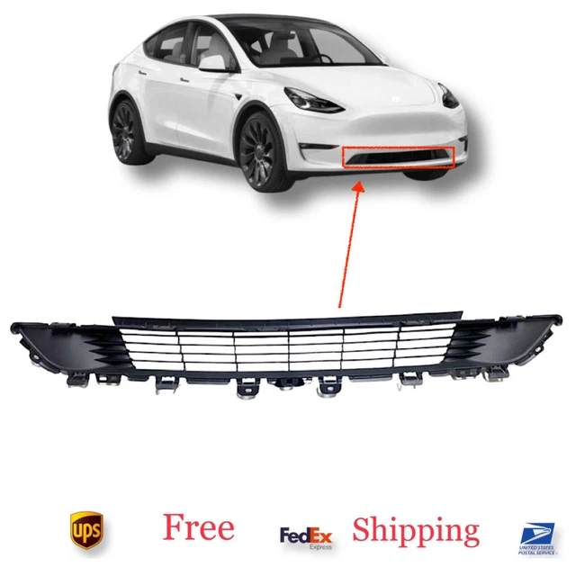 FITS 2020 - 2023 Tesla Model Y Bumper Grille Insert Front Black New EUR