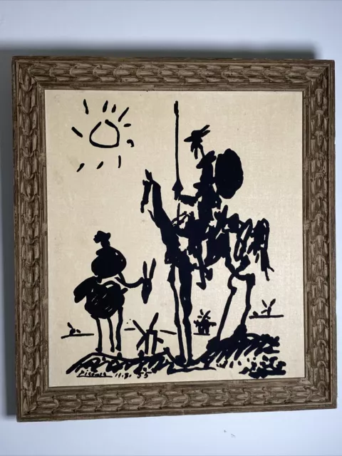 Pablo Picasso ‘Don Quixote’ Canvas Art Reproduction - On Wood Frame 19”x21” Pablo Picasso ‘Don Quixote’ Canvas Art Reproduction - On Wood Frame 19”x21”