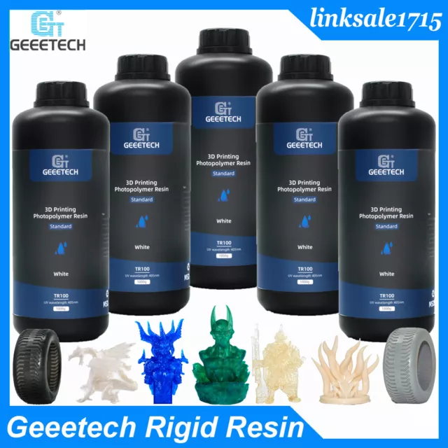 GEEETECH rigide résine 405nm résine 1kg/bouteille pour imprimante 3D LCD/DLP DE