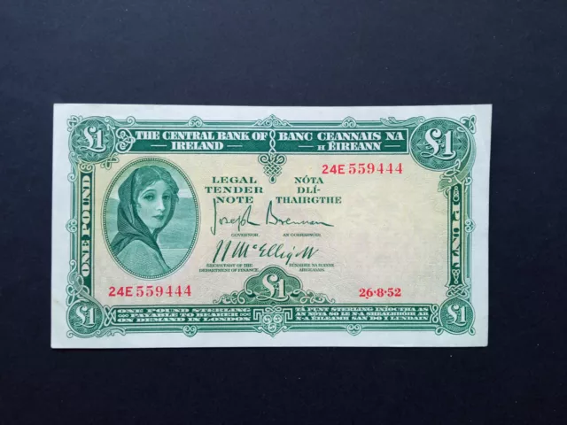 Ireland | £1 | One Pound | 1952 | P.57b2 | 24 E 559444 | XF