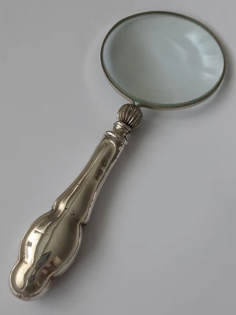 Samuel M Levi Birmingham 1919 Manico in argento con marchio distintivo vetro in ingrandimento
