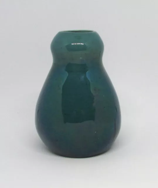 Beautiful Australian Pottery Vase Iridescent Teal Green Colouring - Tech School?