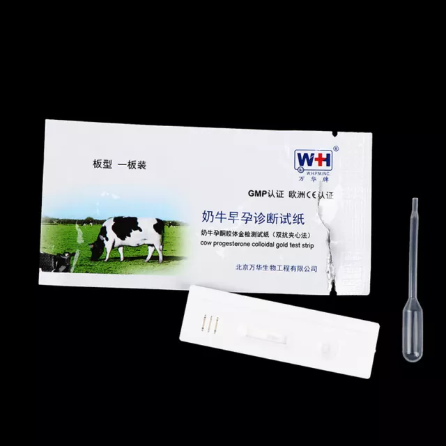 Tira reactiva de ganado vacuno embarazada papel probadores de detección temprana del embarazo para granja~