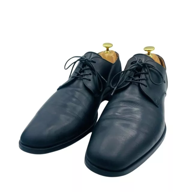 HUGO BOSS MEN'S Black Leather Lace Up Oxford Dress Shoes US 8 $60.00 ...