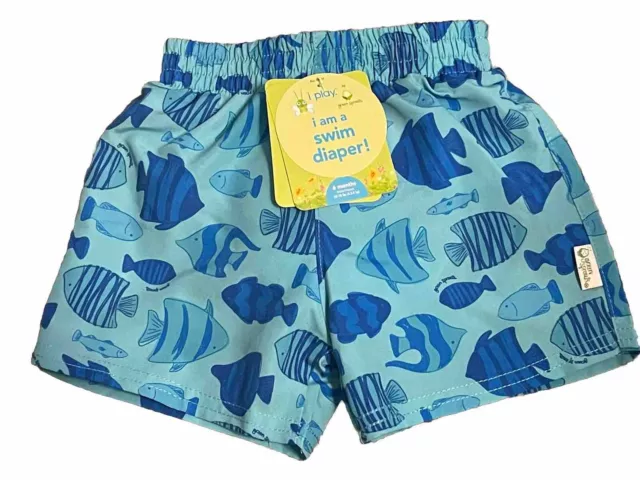 i play Green Sprouts Baby Boy Trunks w/ Built-in Reusable Swim Diaper Fish 6m