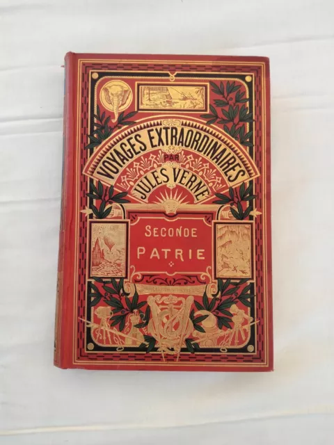 collection Hetzel Jules Verne seconde patrie ,coiffe usée,bel exemplaire