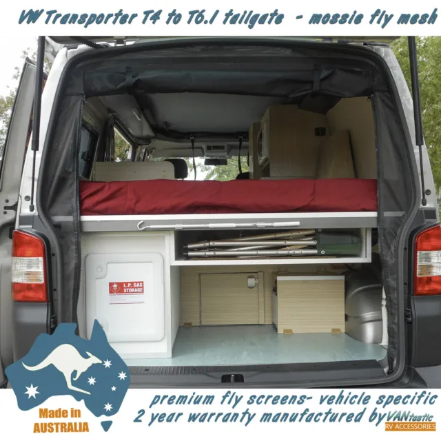 MOSSIE INSECT FLY SCREEN Campervan easy install VW T4 - T5 Transporter  tailgate $299.00 - PicClick AU