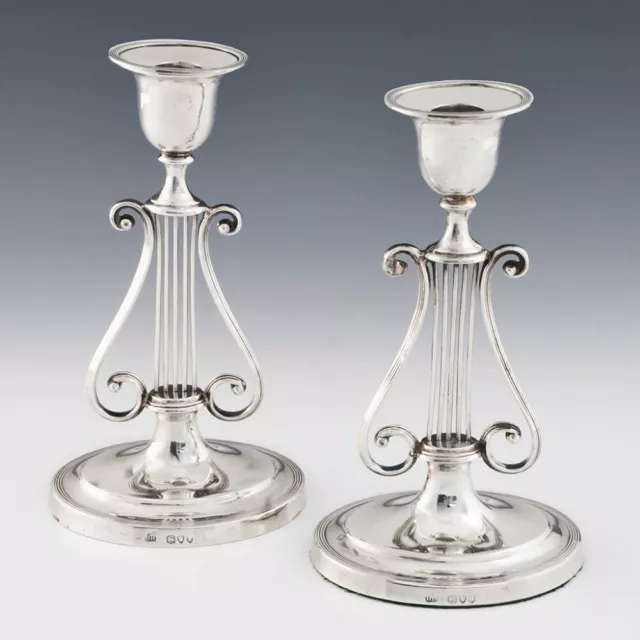 Pair of Hukin and Heath Sterling Silver Candlesticks London 1894