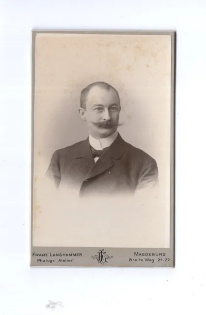 CDV Foto Herrenportrait - Magdeburg um 1900