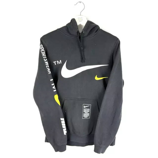 NIKE MICROBRAND SPORTSWEAR TM Mens Hoodie Black XS Swoosh Sweatshirt 29.99 PicClick UK