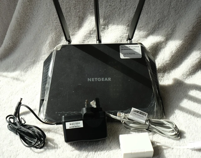 NETGEAR Nighthawk Model D7000 AC1900 WiFi VDSL/ADSL Router with two USB3.0