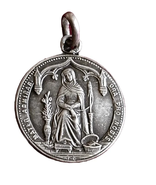 Pendentif Vierge Rocio En Argent Sterling 925 - 30mm - Silhouette Ajourée - Unisexe - 7