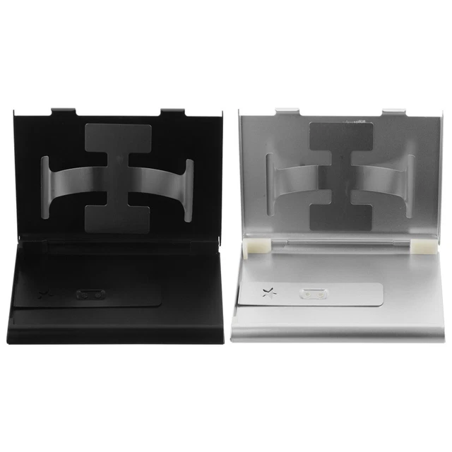 Porta Biglietti Da Visita In Acrilico Trasparente - 2 Pezzi Con 4 Scomparti (10.3x4.8x9.7cm)