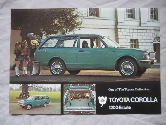 Toyota Corolla 1200 Estate sales sheet Brochure Pub.No. TC1200E/1