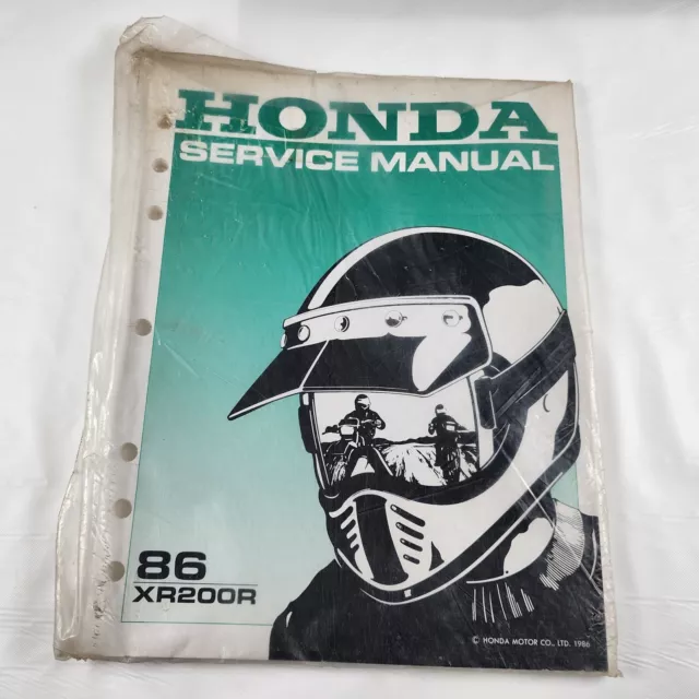 1986 Honda XR200 R XR 200 Original Service Repair Shop Manual Book 61kt000