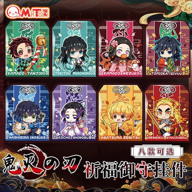 Anime Demon Slayer Kamado Nezuko Embroidery OMaMoRi Pendant Amulet Pray Gifts