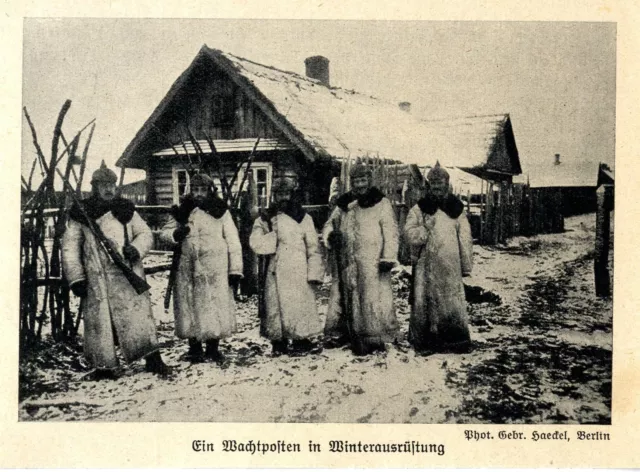 1915 Winterschlacht in den Masuren * Wachposten in Winterausrüstung *  WW1