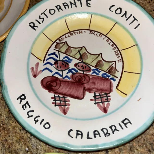 BUON RICORDO SET OF 6 Italian Ristorante Ceramic Plates 3