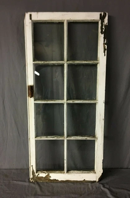Single  21x46 Antique 8 Lite Casement Porch Window Old Shabby Vtg Chic 31-19B