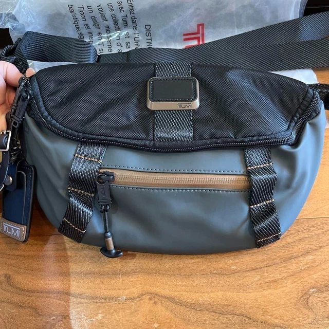 TUMI Alpha Bravo Squad Utility Crossbody Chest Bag Gray and Black 232660
