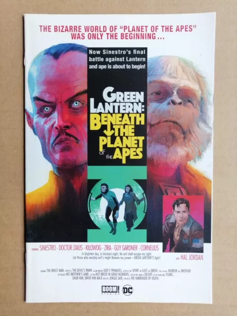 Planet Of The Apes / Green Lantern # 2 , Movie Variant, Boom! Dc Comics, 9.4+ Nm