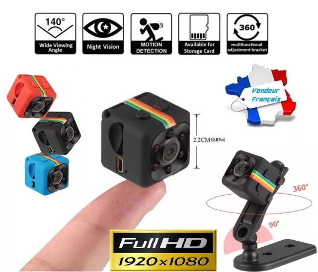 Mini camera espion Full HD 1080P à infrarouge carré