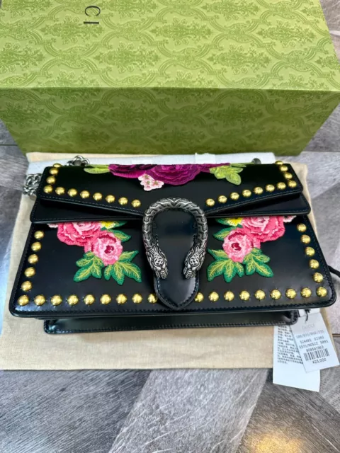 GUCCI DIONYSUS GG SMALL SHOULDER BAG Flower Embroidered 1032802