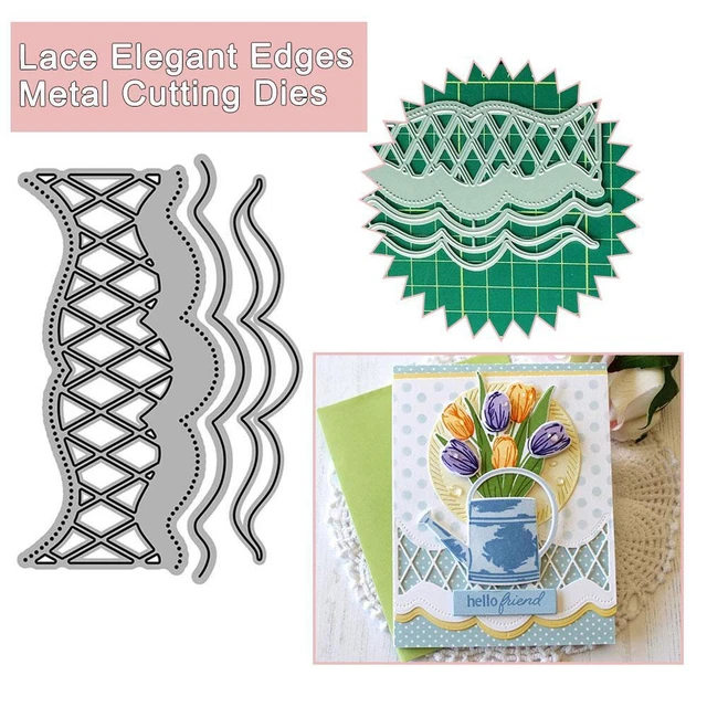 Metal Cutting Dies Lace Elegant Edges DIY Scrapbooking Decorative| Photo T4A5