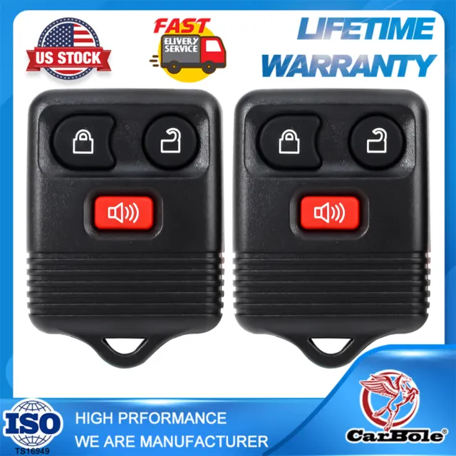 2x Keyless Entry Car Remote Control Key Fob Transmitter Alarm For Ford F150 F250