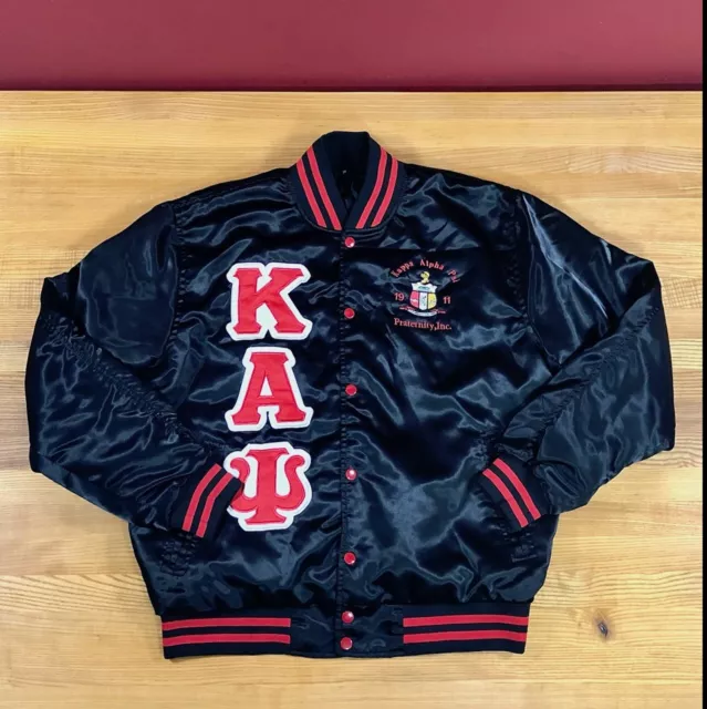 KAPPA ALPHA PSI Fraternity Men's Satin Jacket Medium Black $58.88 ...