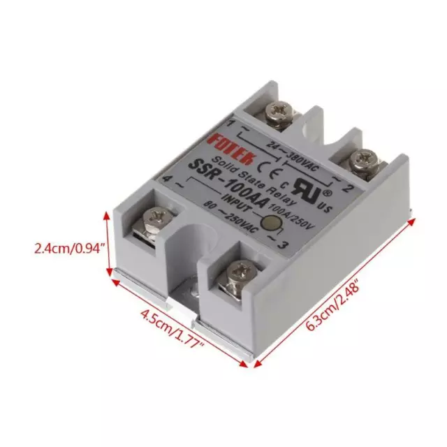 24V-380V SSR-100AA 100A AC-AC Solid State Relay Module Temperature Controller