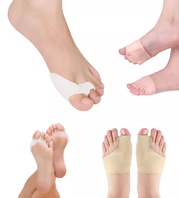 2 - 6 Gel Zehenspreizer Hallux Valgus Silikon Zehentrenner Zehenkorrektur