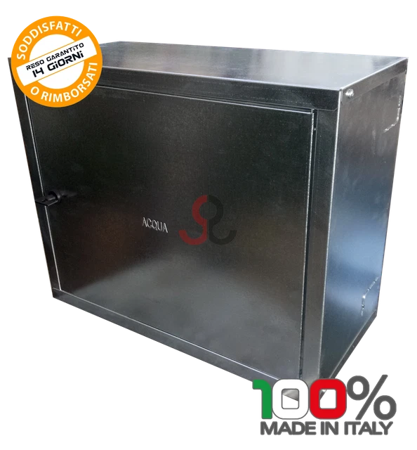 Cassetta Contatore Gas Bianca - Zincata Spessore 6/10, Con Chiave Quadrata