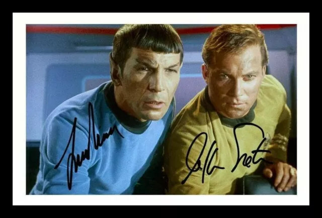 William Shatner & Leonard Nimoy - Star Trek Autograph Signed & Framed Photo