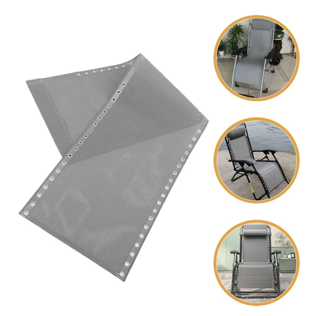 Tissu De Remplacement Pour Chaise De Patio - Kit Avec 4 Cordes élastiques, Tissu Gris 160x43 Cm, étanche - 9